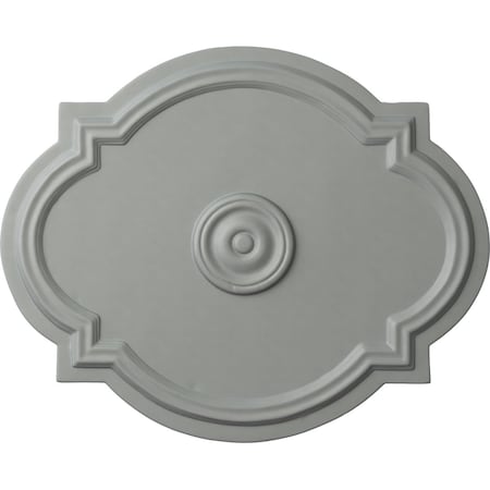Ekena Millwork Waltz Ceiling Medallion (Fits Canopies up to 4 1/2"), 21 1/4"W x 17 3/8"H x 1"P, Primed White CM21WA